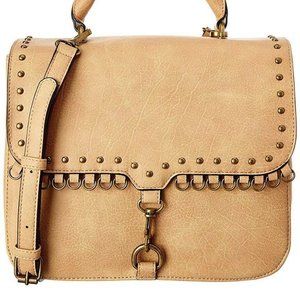 NWT Hayden Beige Studded Faux Leather Handbag